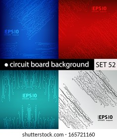 set of circuit board pattern. abstract technology hi-tech circuit board texture 