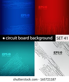 set of circuit board pattern. abstract technology hi-tech circuit board texture 
