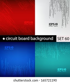 set of circuit board pattern. abstract technology hi-tech circuit board texture 