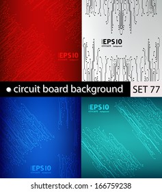 set of circuit board pattern. abstract technology hi-tech circuit board texture 