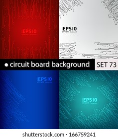 set of circuit board pattern. abstract technology hi-tech circuit board texture 