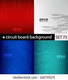 set of circuit board pattern. abstract technology hi-tech circuit board texture 