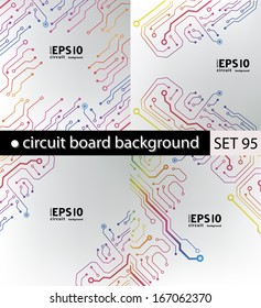 set of circuit board pattern. abstract technology hi-tech circuit board texture 