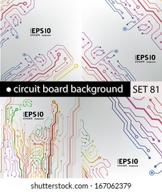 set of circuit board pattern. abstract technology hi-tech circuit board texture 