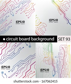 set of circuit board pattern. abstract technology hi-tech circuit board texture 