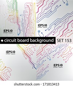 set of circuit board pattern. abstract technology hi-tech circuit board texture