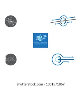 Set Circuit Logo Template vector illustration icon design