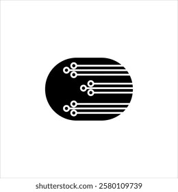 Set of Circuit technology logo vector template.	
circuit board icon vector.Central processing unit, computer processor, chip symbol. Abstract technology logo.