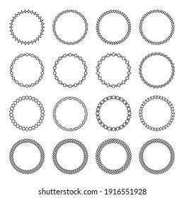 Set of circular arabic round frames. Vector design elements