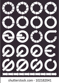 Set Of Circular Arrows Icons Logos.