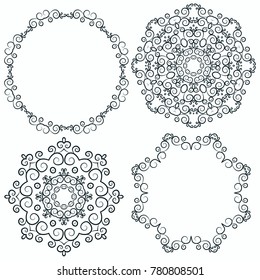 Beautiful Circular Designs Patterns Stock Vector (Royalty Free ...