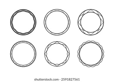 Set of Circular Geometric Frames .