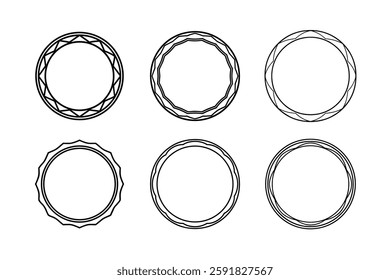 Set of Circular Geometric Frames .