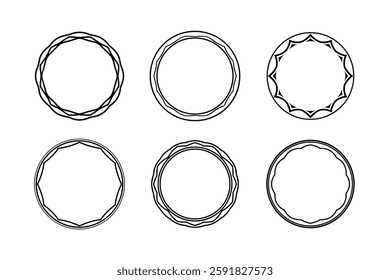 Set of Circular Geometric Frames .