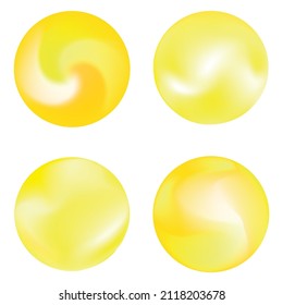 A set of circular gradients. Multicolored burgundy sphere. Modern abstract background texture. Template for the design. Isolated objects. Vector