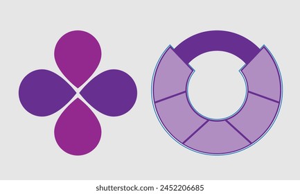 Set of Circular Pattern Infographics Design