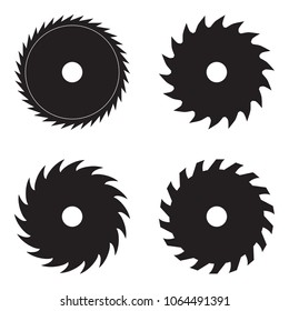 Set of circular saw blades, vector illustration. Icon.
