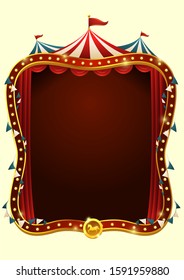 Set Of Circus Frame For Decoration. Circus Banner. Carnival Frame.