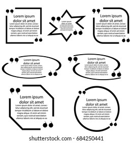 set Citation text box vector illustration