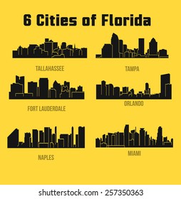 Set of cities in Florida ( Naples, MIami, Fort Lauderdale, Tampa, Orlando, Tallahassee )