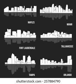 Set of cities in Florida ( Naples, Miami, Fort Lauderdale, Tampa, Orlando, Tallahassee )