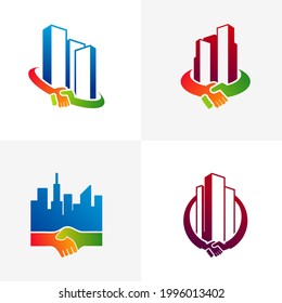 Set mit City Deal Logo, Vektorvorlage, Design-Konzepte für Creative Deal-Logos