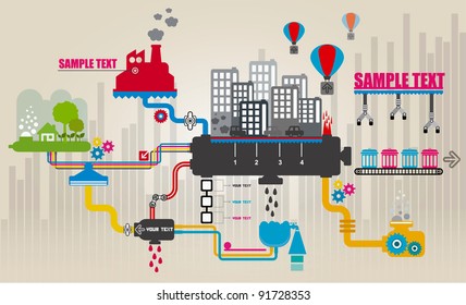 Set of city infographics, City Information Graphics