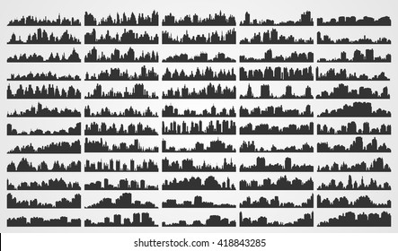 Establecer siluetas de la ciudad o líneas horizontales de la ciudad