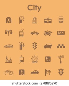 It is a set of city simple web icons