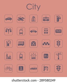 It is a set of city simple web icons