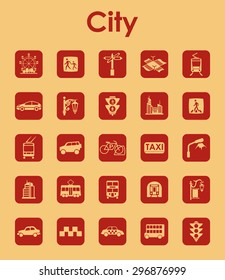 It is a set of city simple web icons