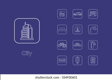 It is a set of city simple web icons