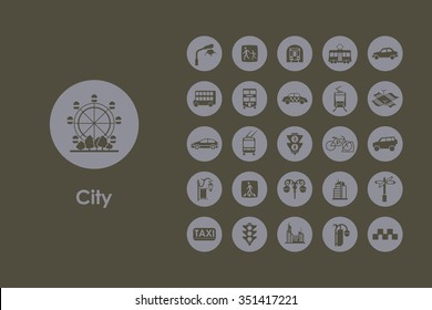 It is a set of city simple web icons