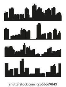 Set of City Skylines vector illustration