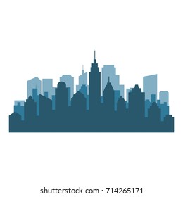 Set of cityscape background. Skyline silhouettes. Modern architecture. Horizontal banner with megapolis panorama. Vector illustration.