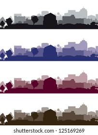 set of cityscapes
