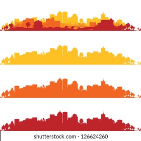 set of cityscapes