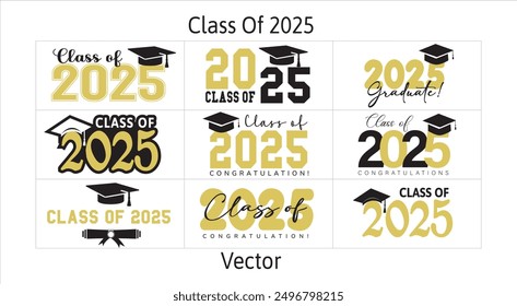 Set Class of 2025 eps scalable vector files