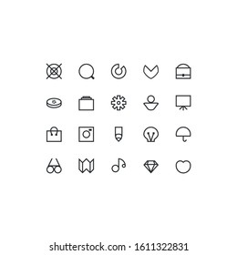 Set of classic business icons for website.