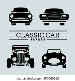 vintage car logo vector