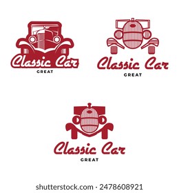 Set of Classic Car Icon Logo Design Template