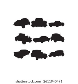 set of Classic Car vector icons of the modern illustration template