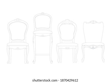 A set of classic chairs of different design
