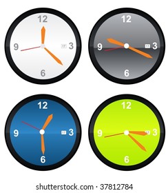 set classic clock vector