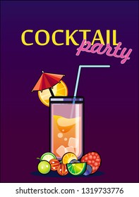 Set of classic cocktails, vector illustration