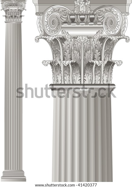 Set Classic Columns Stock Vector (royalty Free) 41420377 