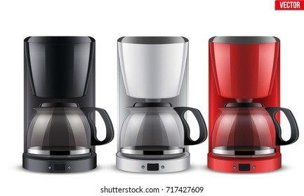 Classic metal coffee maker Royalty Free Vector Image