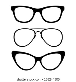 Set of classic glasses
