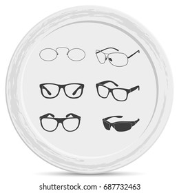 Set of classic glasses.