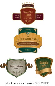 set of classic glossy labels